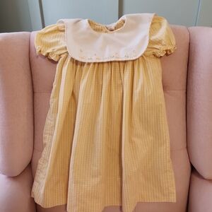 Rosalina 3t Smocked Duck Duckling Yellow Gingham Dress Spring Summer Easter